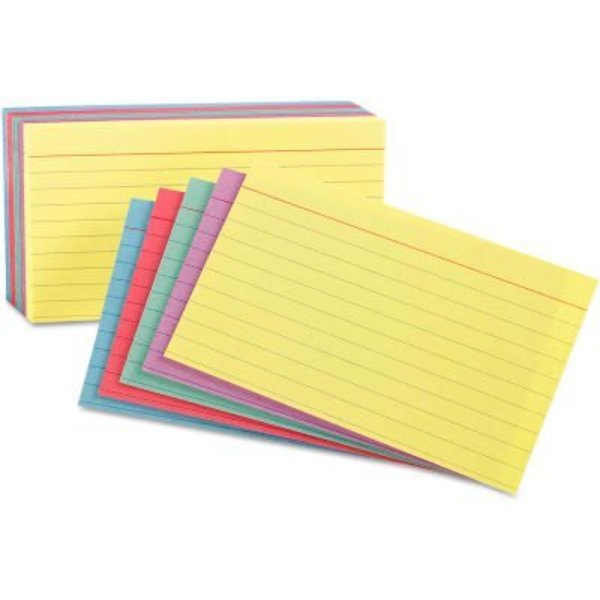 Esselte Pendaflex Corp. Oxford® Rule Index Cards 40280, 3" x 5", Assorted, 100/Pack 40280